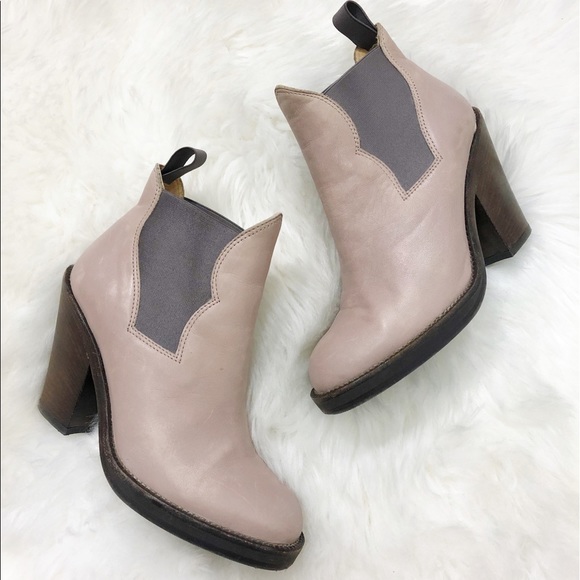 Acne Studios Shoes - ACNE | Star Taupe Leather Ankle Booties Boots